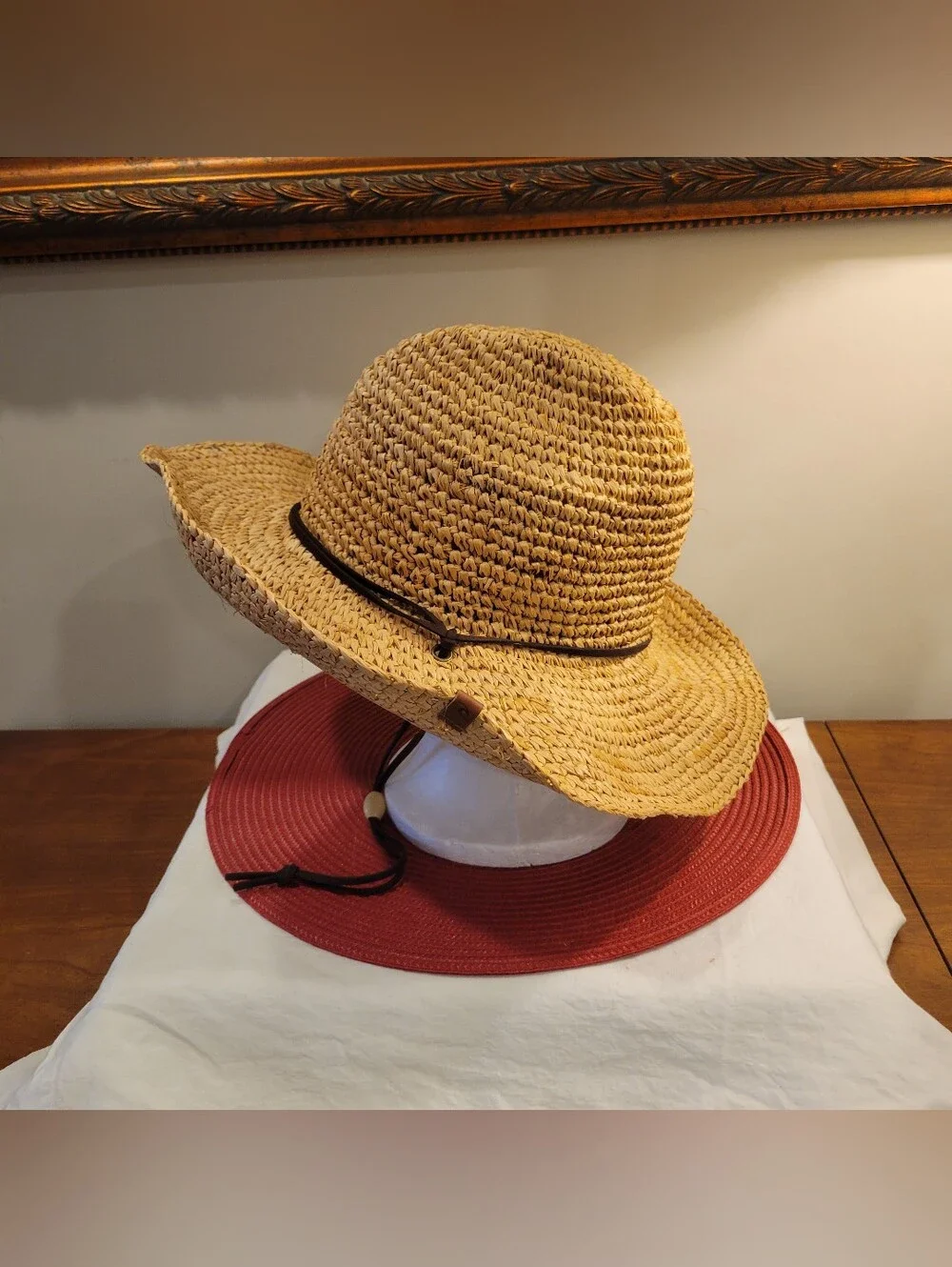 🐴EUC~ RIP CURL Straw Cowgirl Hat
